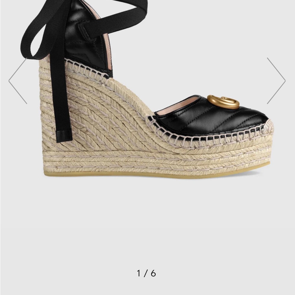 LEATHER PLATFORM ESPADRILLE